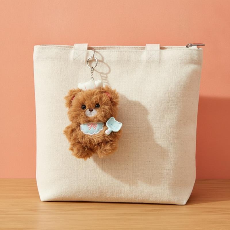 Laptop Accessories Bag - 1Pcs Soft Plush Chef Bear Keychain