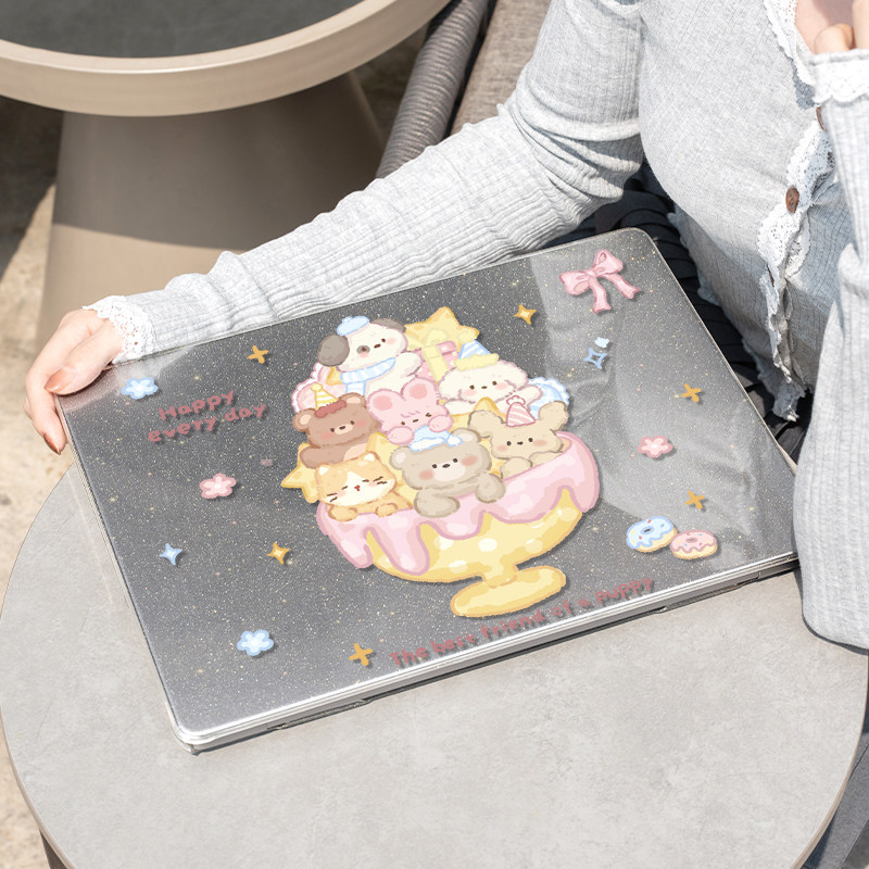 Laptop Accessories Cute - Cute Puppy Glitter Laptop Case For