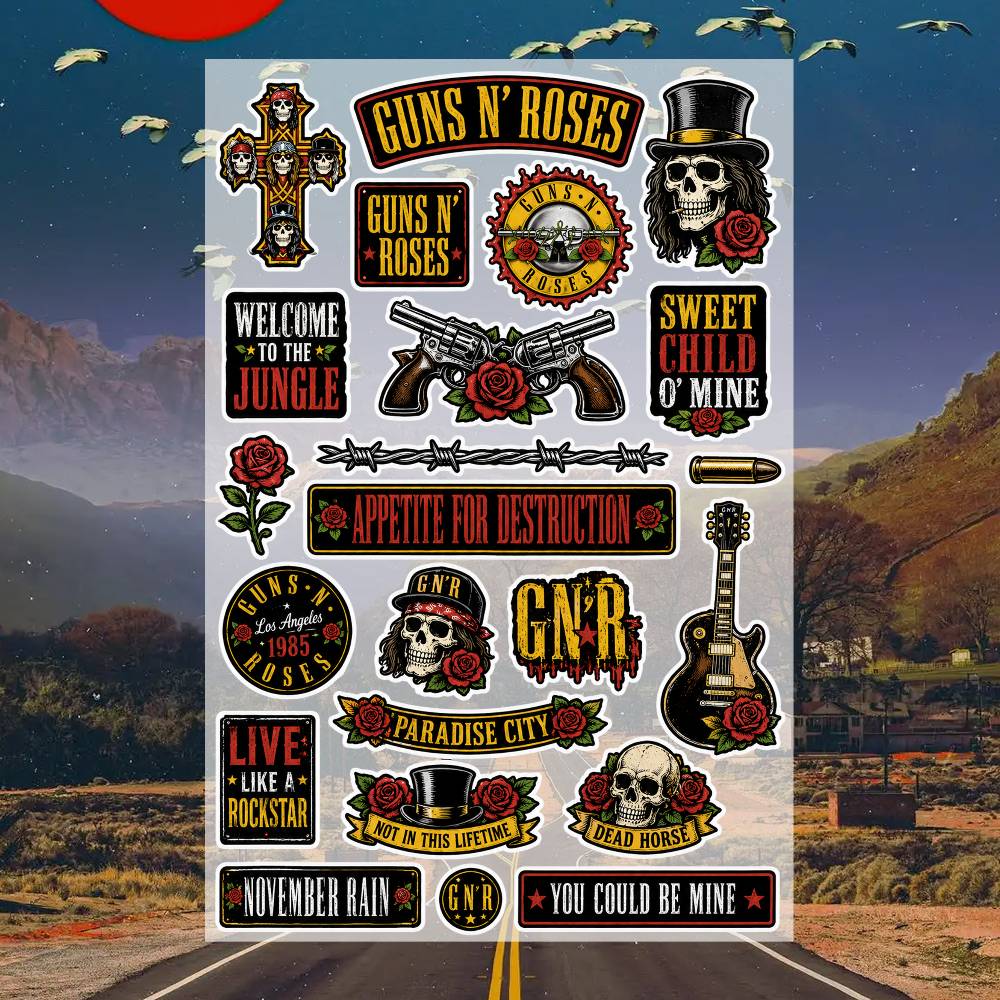 Laptop Accessories Price - G-uns N R-oses Stickers Moto Sticker