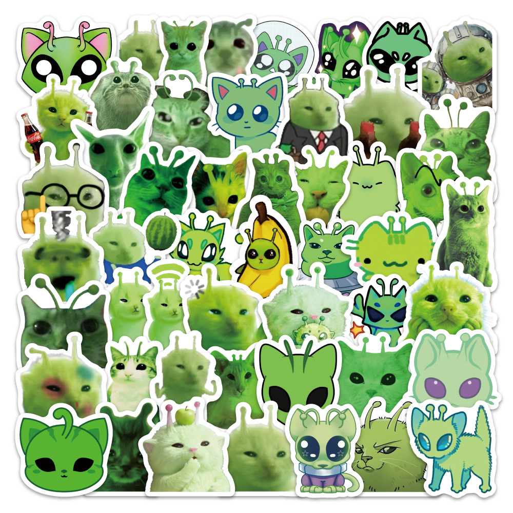 100pcs Fun Alien Cat Emoji Sti - đánh giá và giá Accessories Laptop