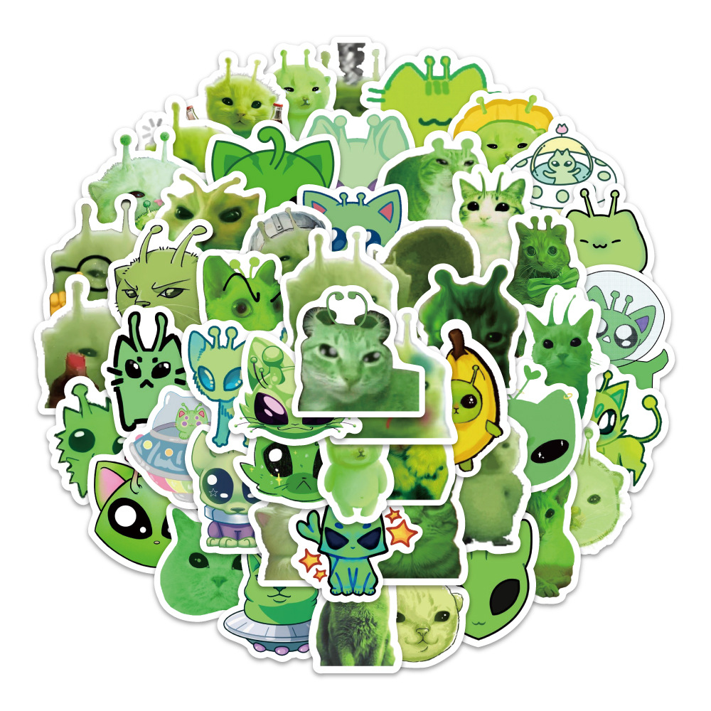 100pcs Fun Alien Cat Emoji Sti - đánh giá và giá Accessories Laptop