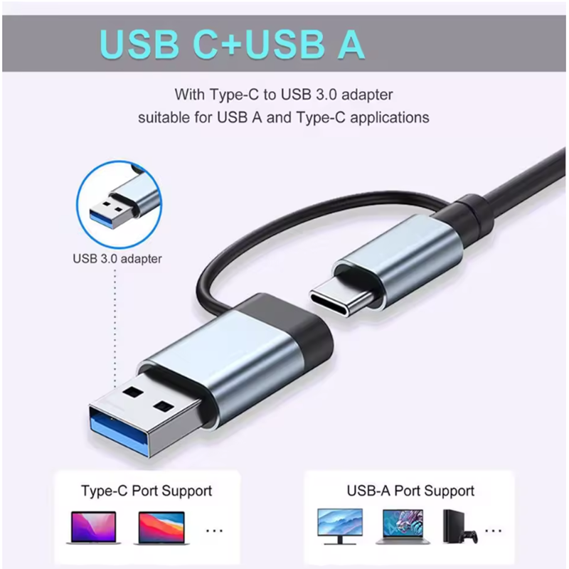 5/7/8 Ports USB A C Hub Concen - đánh giá và giá Laptop Accessories Hub