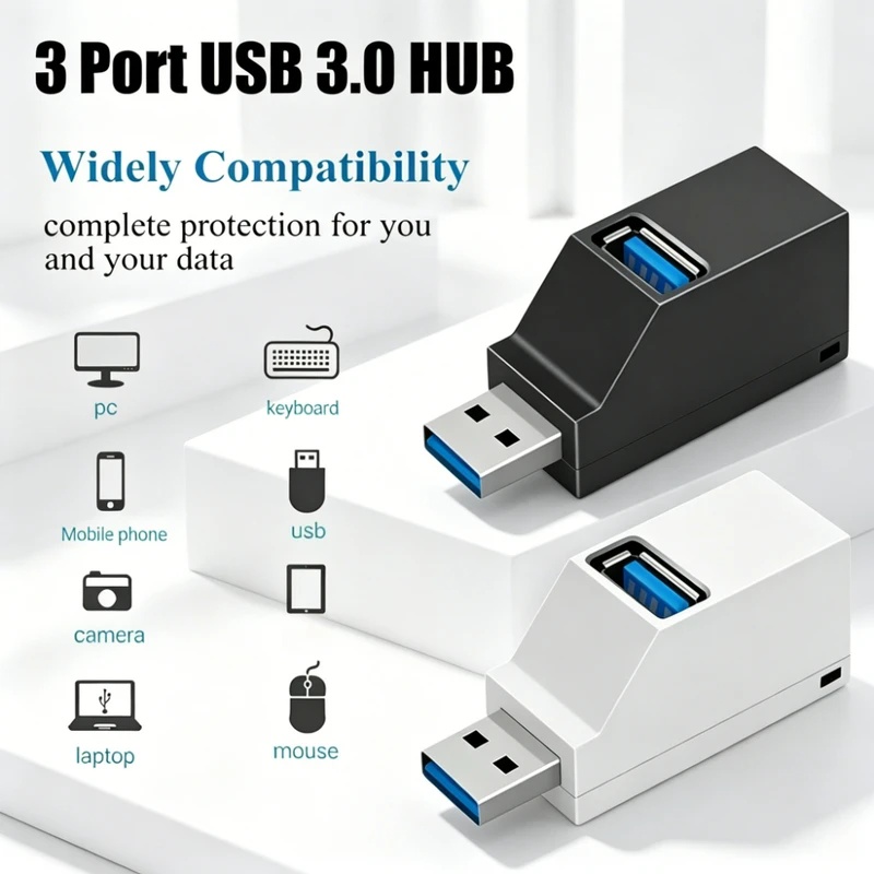 USB 3.0 2.0 Rotatable 3 Ports  - đánh giá và giá Laptop Accessories Usb