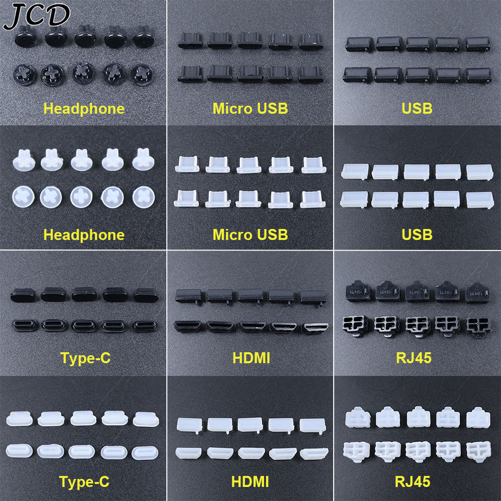 JCD 10pcs Silicone Type-C Micr - đánh giá và giá Laptop Accessories Protector