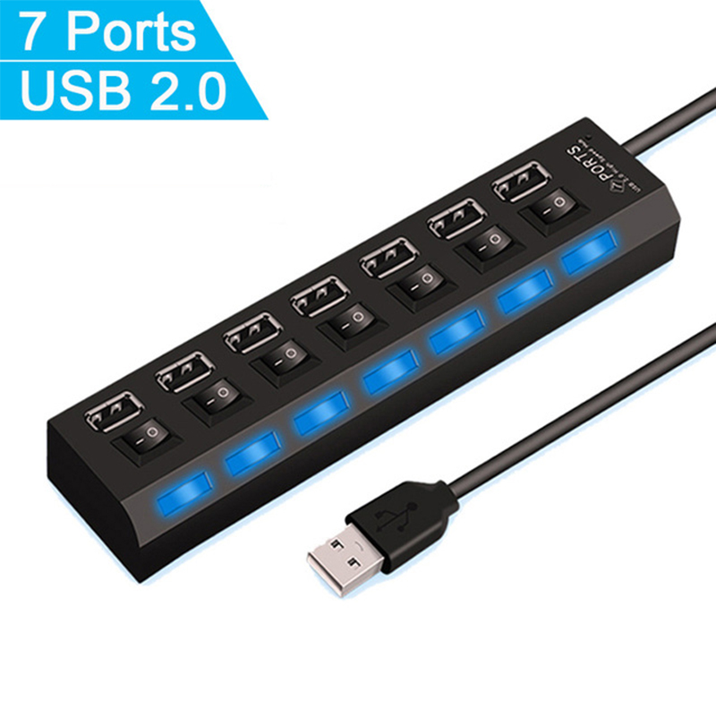 7 Port USB 2.0 Hub Splitter Fo - đánh giá và giá Laptop Accessories Usb