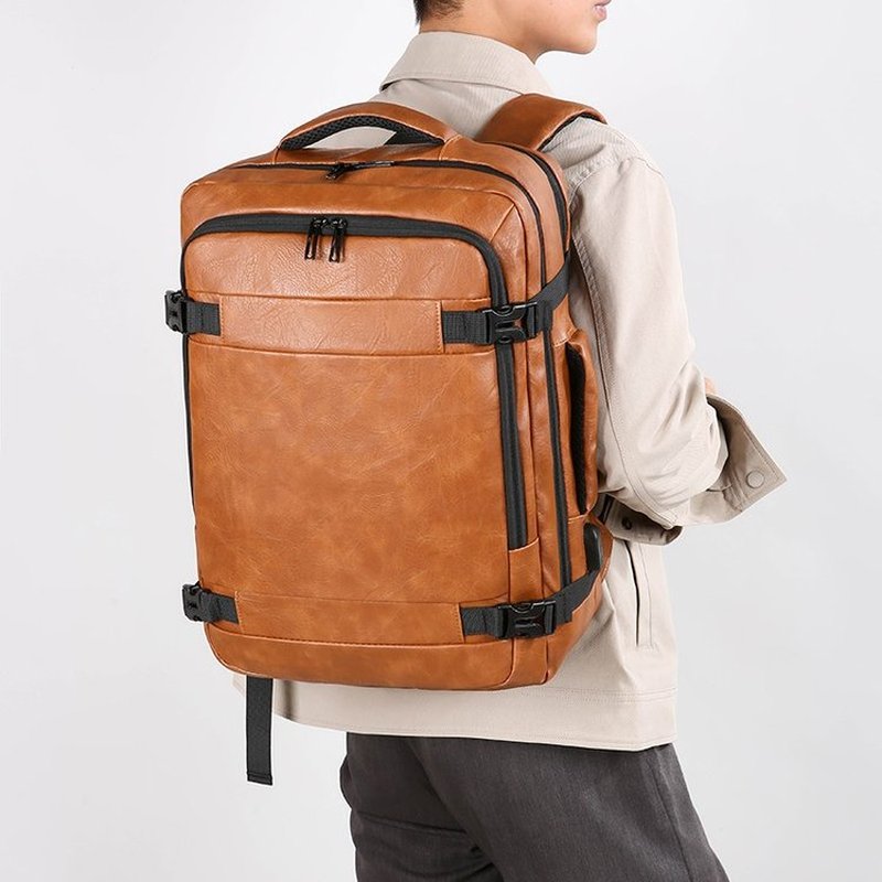 2027 NEW  Men Backpack PU Leat - đánh giá và giá Laptop Accessories Bag
