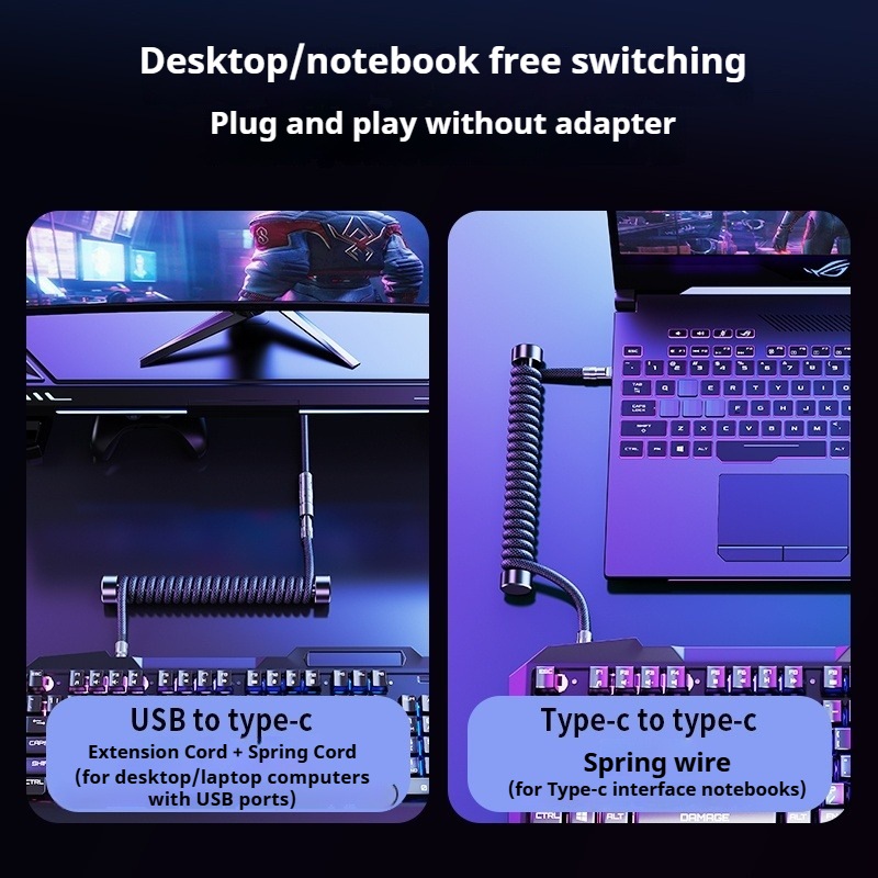 Eary 1.2m Coiled Keyboard Cabl - đánh giá và giá Laptop Accessories Usb