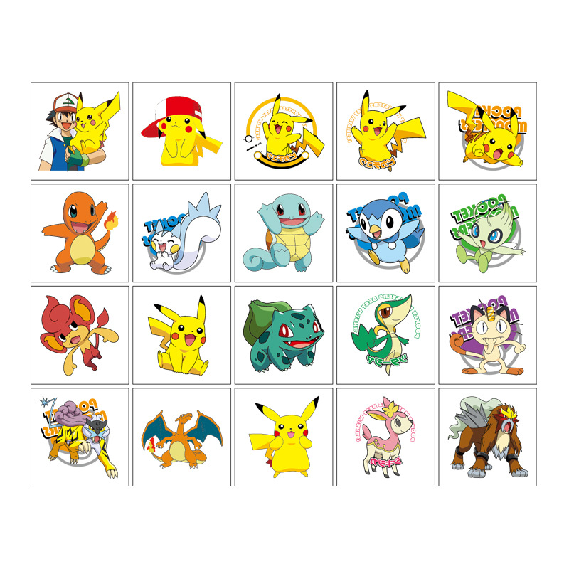 5*5cm 20pcs Pokemon Pikachu Ta - đánh giá và giá Laptop Accessories Cute