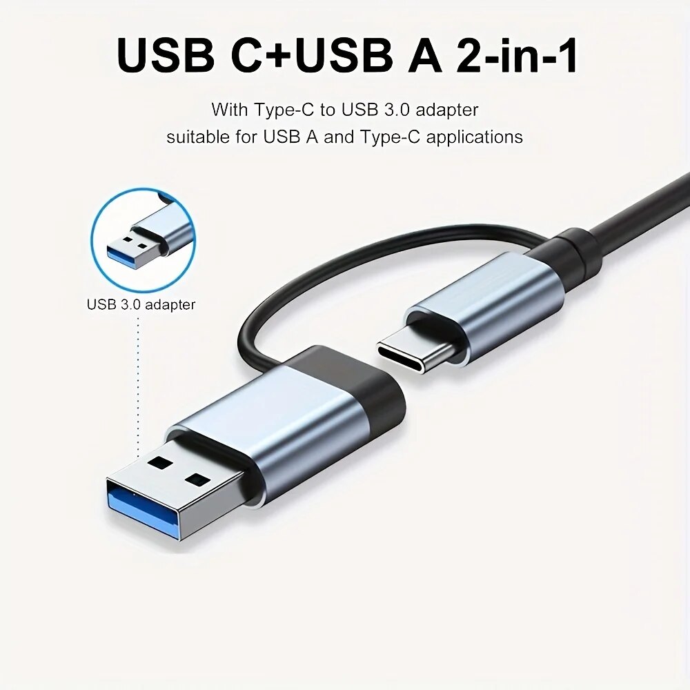 2 In 1 USB3.0 Hub 7 Port Type  - đánh giá và giá Laptop Accessories Usb