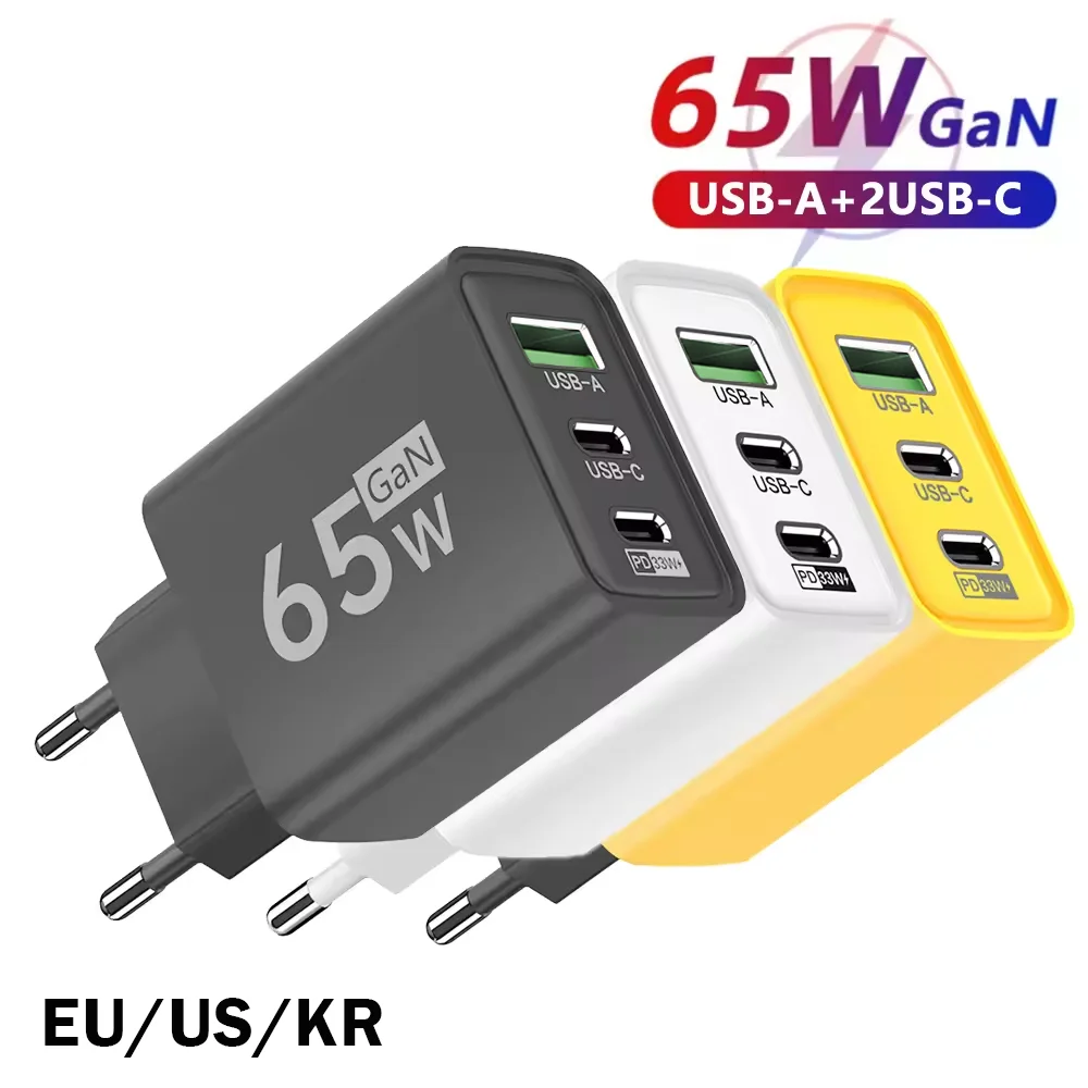 Foldable 65W GaN 3‑Port USB‑C  - đánh giá và giá Laptop Accessories Usb