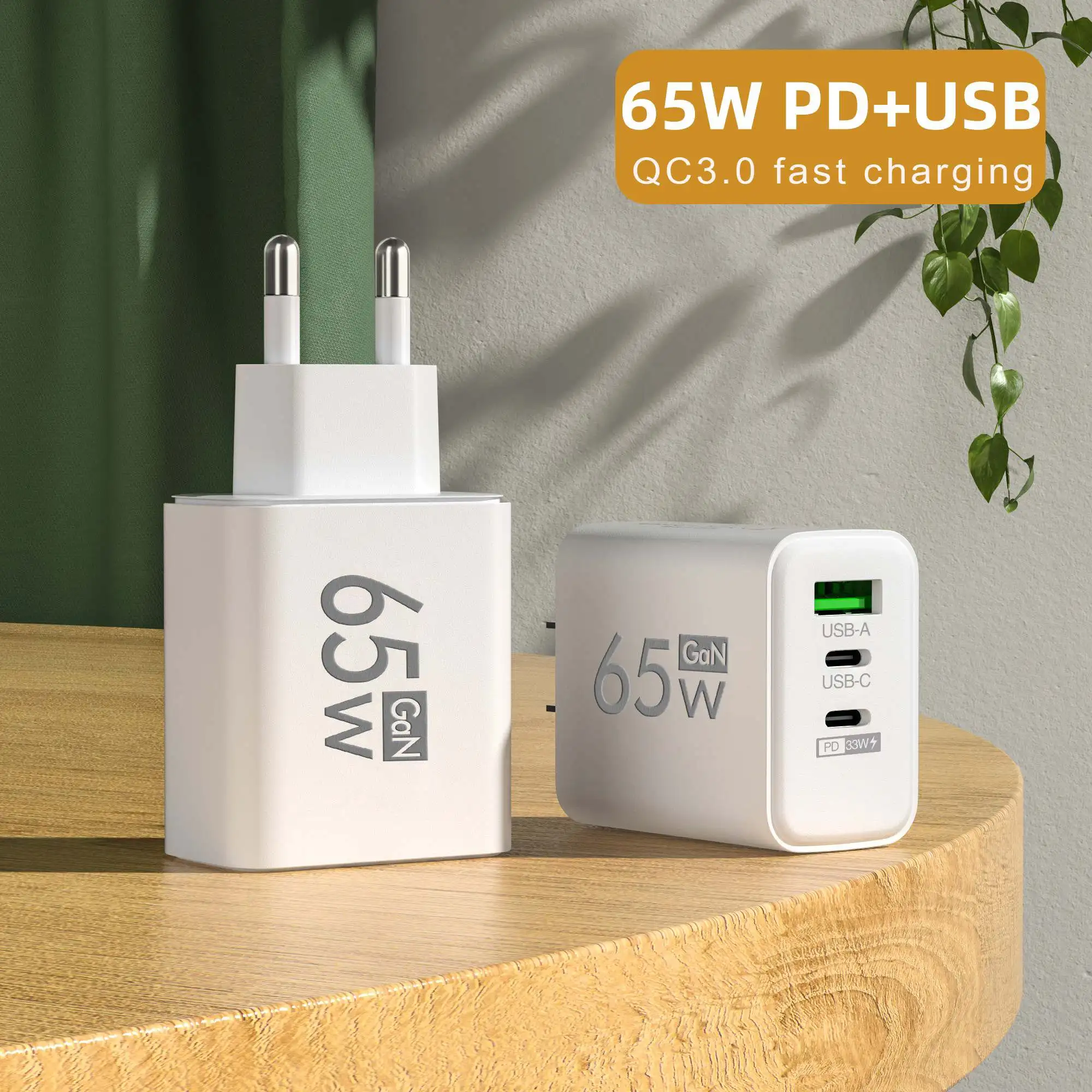 Foldable 65W GaN 3‑Port USB‑C  - đánh giá và giá Laptop Accessories Usb